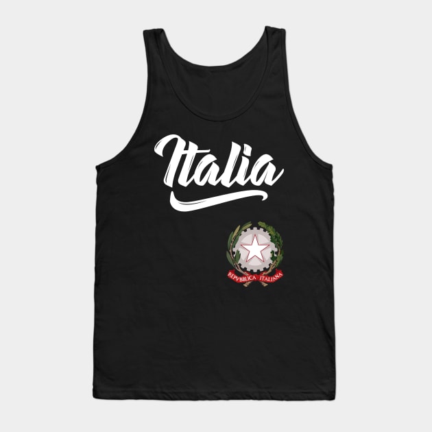 Italia Italy Italian Family Heritage Italiano Coat Of Arms Tank Top by E